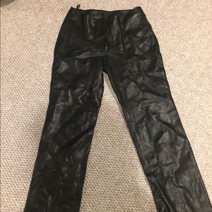 Black leather pants